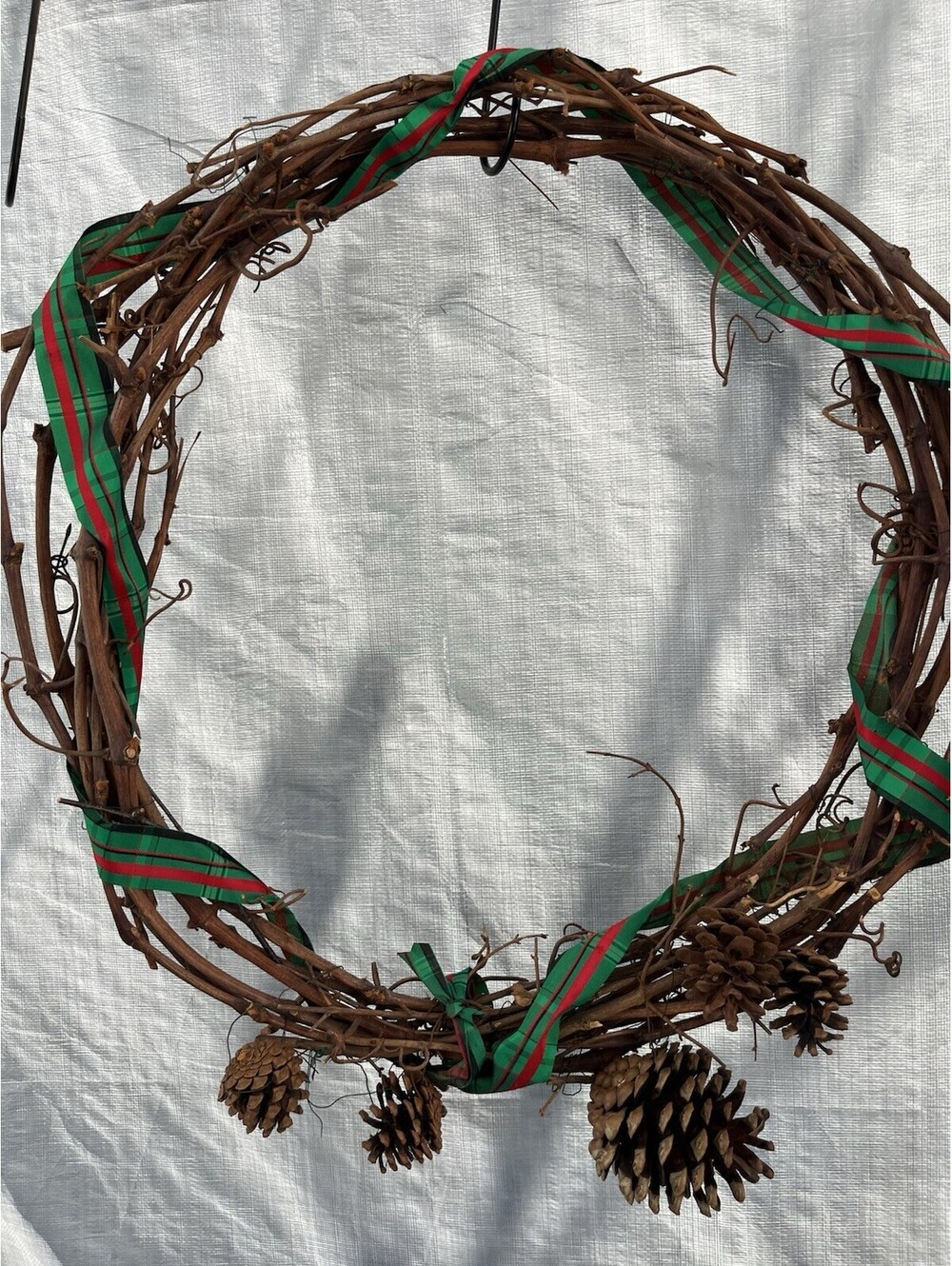 Vintage Rustic Wood Brench Wreath Naturally Rustic Farmhouse Fence Decor 20”